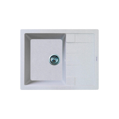 Adamant Мийка кухонная Anila, штучний камінь, прямокут., з крилом, 645х495х200мм, чаша - 1, врізна, Old stone