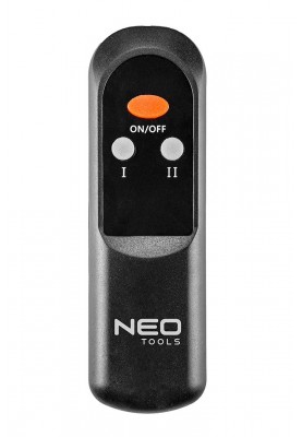 Neo Tools Інфрачервоний обігрівач, 2000 Вт, 18м2, 2 рівні потужності, пульт, 62.2х10.5х7.2 см, IP65