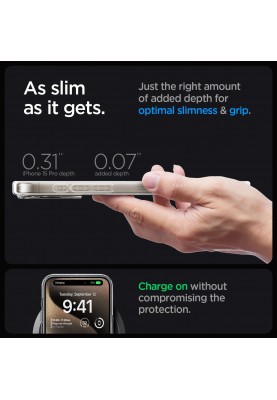 Spigen Чохол для Apple iPhone 15 Pro Ultra Hybrid MagFit, Gold