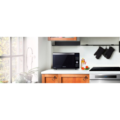 Panasonic Мікрохвильова піч, 23л, 1000Вт, гриль, дисплей, чорний NN-DF383BZPE