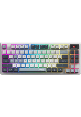 MSI Клавіатура механічна FORGE GK600 TKL W SKY UA 104key, механічний Linear, USB-A, Wireless, Bluetooth, EN/UKR/RU, RGB, білий