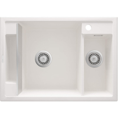 Deante Мийка кухонна Magnetic, граніт, прямокутник, без крила, 690х500х219мм, чаша - 1.5, накладна, алебастр