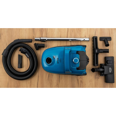 Gorenje Пилосос Gorenje мішковий, 750Вт, конт пилок -3л, HEPA, телескоп трубка, синій