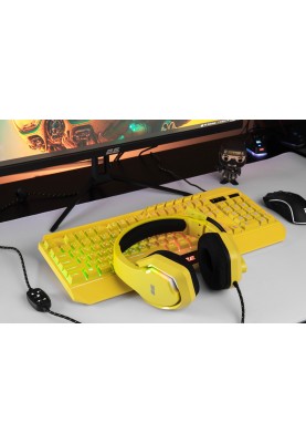 2E Gaming Клавіатура мембранна KG315 110key, USB-A, EN/UA, RGB, жовтий