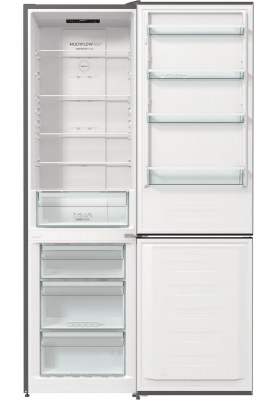 Gorenje Холодильник з нижн. мороз. камерою, 200х60х60см, 2 двері, 235(96)л, А++, NoFrost+, Зона св-ті, сірий