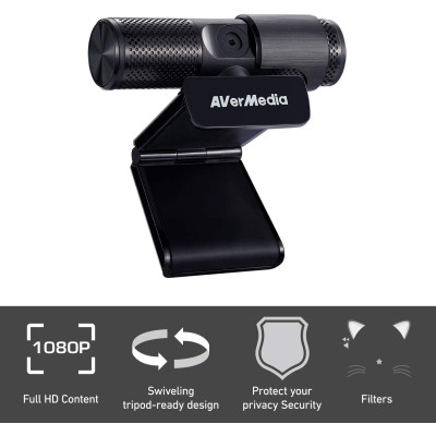 AVerMedia Веб-камера Live Streamer CAM 313 1080p30, fixed focus, black