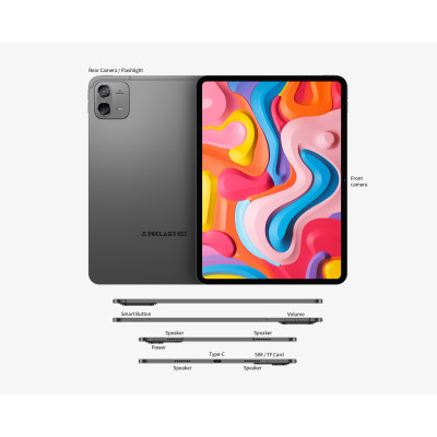 TECLAST Планшет ArtPad Air 11" 8ГБ, 128ГБ, LTE, 8000мА рік, Android, сірий