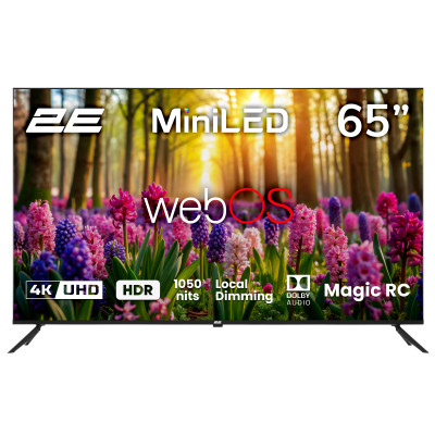2E Телевізор 65" MiniLED 4K 60Hz Smart WebOS Black