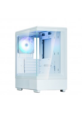 Zalman Корпус P10 без БП, 1xUSB3.0, 1xUSBType-C, 1x120мм ARGB, VGA 384мм, LCS ready, TG Side Panel, mATX, білий