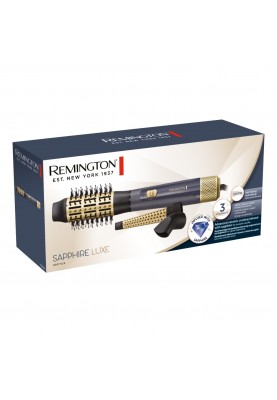 Remington Фен-щітка Sapphire Luxe, 1000Вт, 2 режими, іоніз-я, хол. обдув, кераміка, сапфіровий