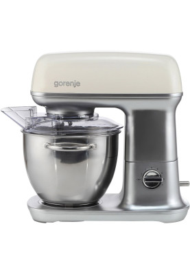 Gorenje Кухонна машина 1000Вт, чаша-метал, корпус-метал, насадок-4, сріблясто-бежевий