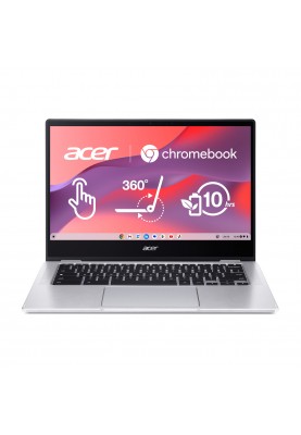 Acer Ноутбук Chromebook Spin CP314-1HN 14" FHD IPS, Intel C N4500, 8GB, F128GB, UMA, ChromeOS, сріблястий