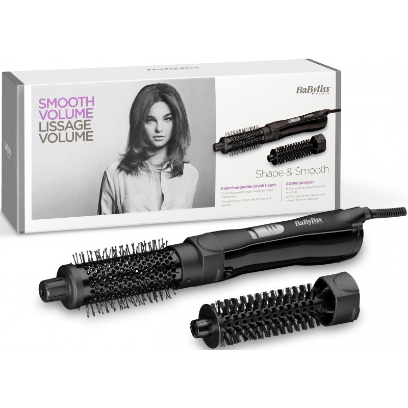 BaByliss Фен-щітка 800 Вт, 2 насадки, чорний