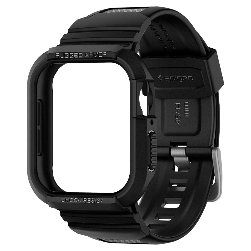 Spigen Чохол та ремінець 2в1 для Apple Watch 45mm/44mm Rugged Armor Pro, Black