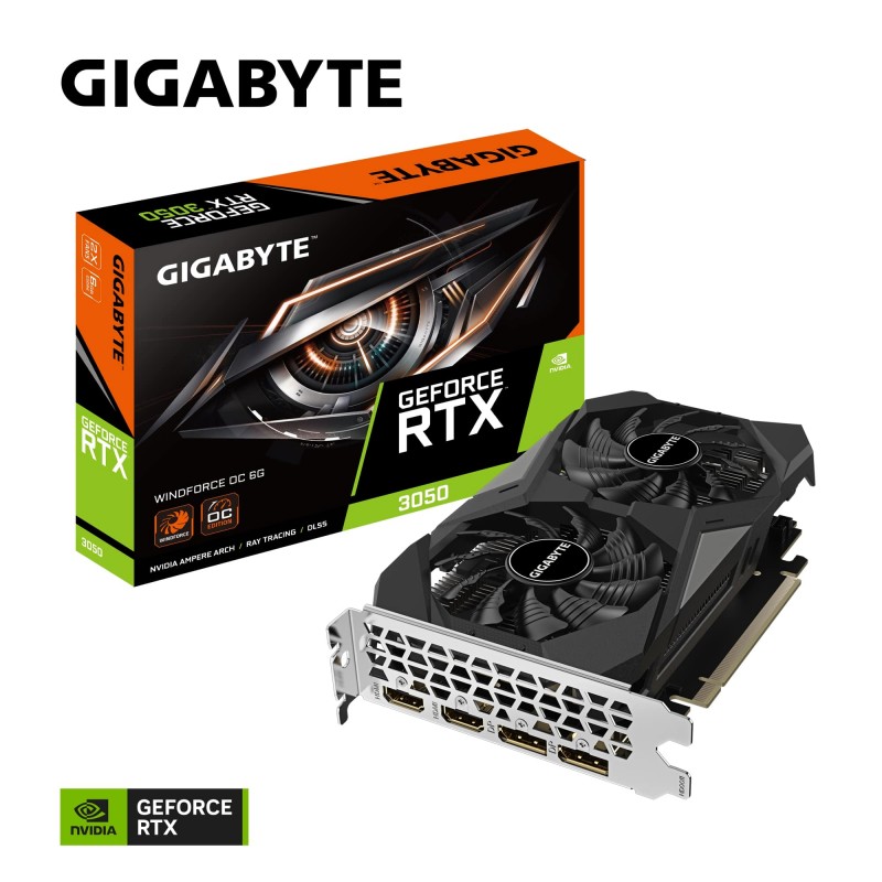 Gigabyte Відеокарта GeForce RTX 3050 6GB GDDR6 WINDFORCE OC