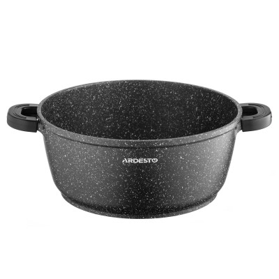 ARDESTO Кастрюля зі скляною кришкою Gemini Anzio, 5л, алюміній, чорний