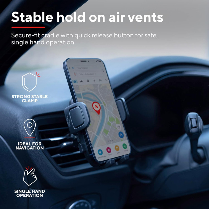 Trust Автомобільний тримач смартфона Runo airvent 4-7", чорний