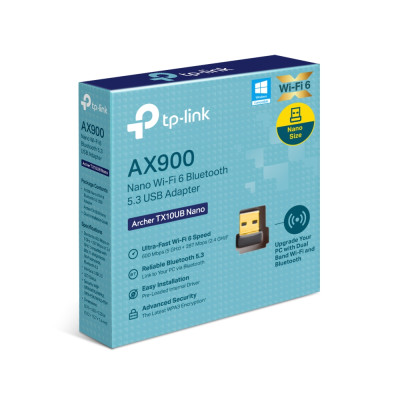TP-Link Адаптер WiFi Archer TX10UB nano AX900, USB, BT5.3
