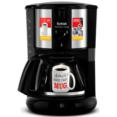 Tefal Кавоварка Tefal крапельна Subito Mug 1.25л, мелена, чорно-сріблястий