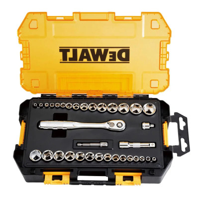 DeWALT Набір головок DeWALT, 1/4", 3/8" кейс, 34шт