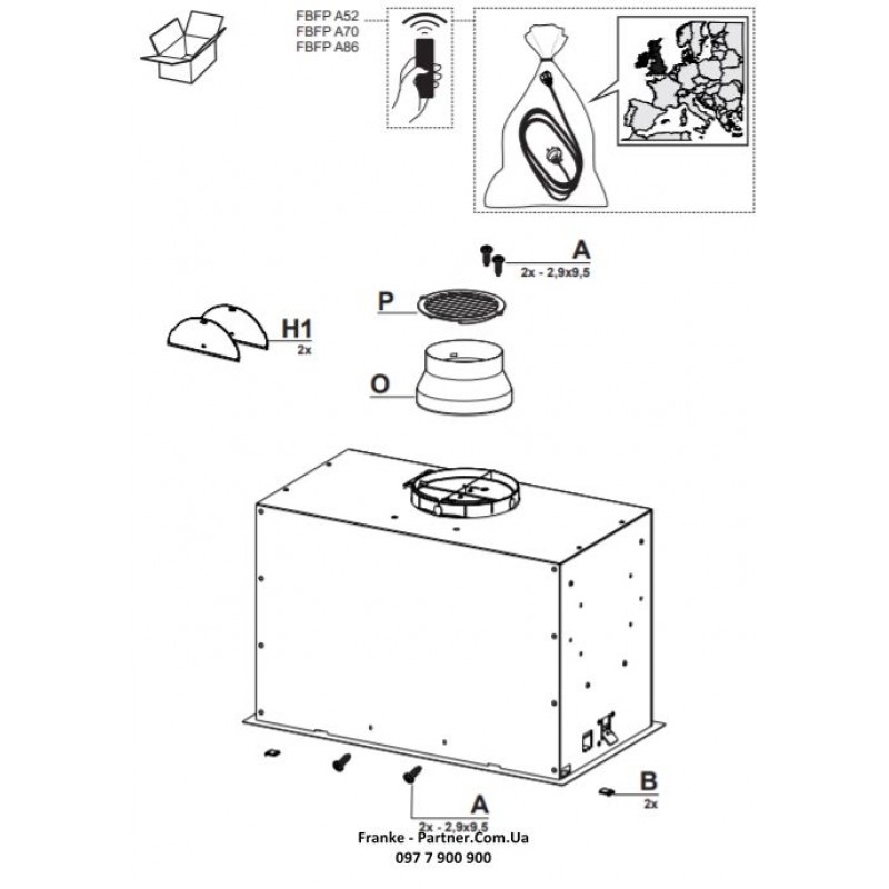 Franke Витяжка вбудовувана Box Flush EVO нерж