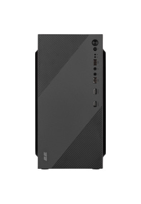 2E Корпус TeamX TMX04 з БЖ 2E ATX400W, 2xUSB2.0, 1x80мм, VGA 220мм, mATX, чорний