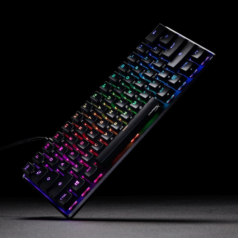 HyperX Клавіатура механічна Alloy Origins 60 61key, Red, USB-A, EN/UA, RGB, чорний