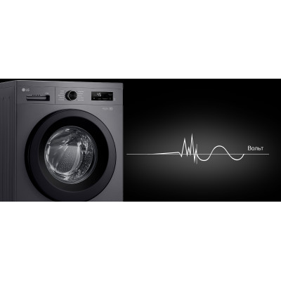 LG Пральна машина, фронтальна, 6.5 кг, A+++, антрацит