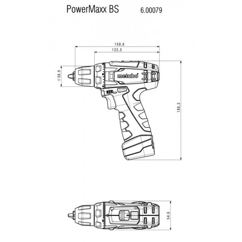 Metabo PowerMaxx BS аккумуляторный 10.8V 2x2Ah, з/у, сумка