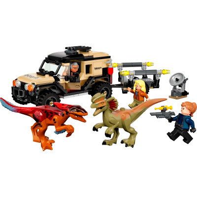 LEGO Конструктор Jurassic World Перевезення пірораптора та дилофозавра