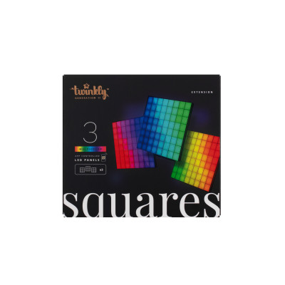 Twinkly Панель Smart LED Twinkly Squares 3 RGB, Gen II, IP20, 16x16см, розширення до TWQ064STW-07-BEU