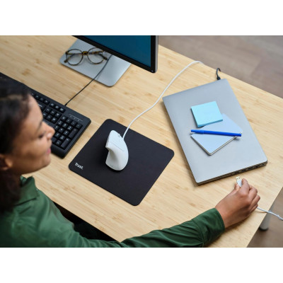 Trust Миша Verto Ergonomic, USB-A, Білий