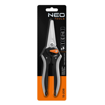 Neo Tools Секатор площинний, d різу 6мм, 210мм, 184г
