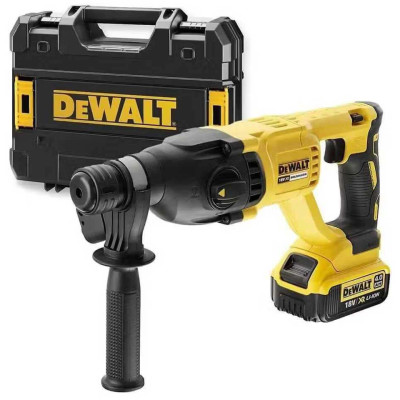 DeWALT Перфоратор акумуляторний DeWalt SDS PLUS 18В XR Li-Ion акб 1х4А·рік 2.6Дж 0-5500уд/хв 0-1500об/хв 3 режими кейс 2.88кг