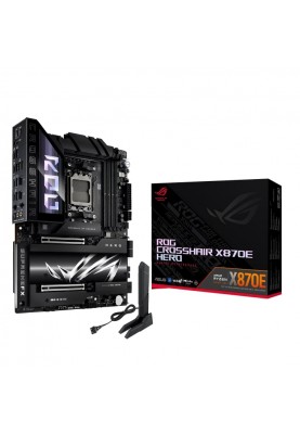 ASUS Материнська плата ROG CROSSHAIR X870E HERO sAM5 X870E 4xDDR5 M.2 HDMI WiFi BT ATX