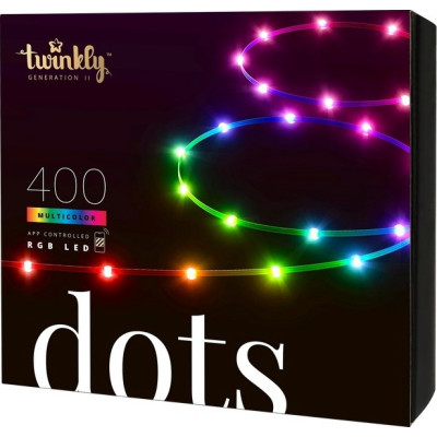Twinkly Гірлянда Smart LED Twinkly Dots Lights RGB 400 IP44 20м кабель чорний