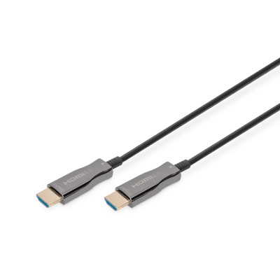 Digitus Кабель HDMI UHD 4K, AOC hybrid-fiber, AM/M, 15м, чорний