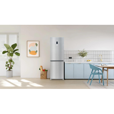 TCL ref with bottom freezer, 201x60x68, ref-314l, freez.-142l, 2doors, E, NF, inv, дисплей ext, fresh zone, variable zone, inox TCL ref with bottom freezer, 201x60x68, ref-314l, freez.-142l, 2doors, E, NF, inv, дисплей ext, fresh zone, variable zone, inox