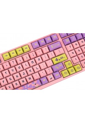 Akko Клавіатура механічна 3098S Patrick 98Key, CS Sponge, USB-A, Hot-swappable, EN/UKR, RGB, Рожевий