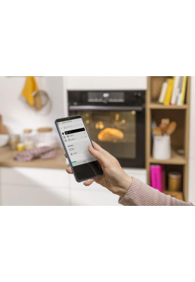 Gorenje Духова шафа електрична, 77л, A+, TouchFree, пара, дисплей, Wi-Fi керування, піроліз, готув. на різн рівнях, нерж