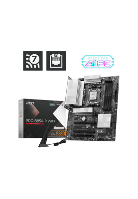 MSI Материнська плата PRO B850-P WIFI sAM5 B850 4xDDR5 M.2 HDMI WiFi BT ATX