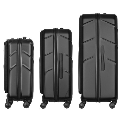 Wenger Набір валіз Wenger Amplix Hardside, полікарбонат, (S+M+L), TSA, 4 колеса, EXP, чорний