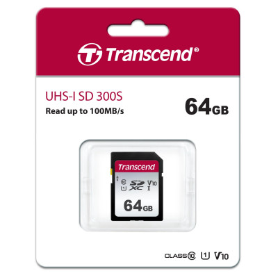 Transcend Карта пам'яті SD 64GB C10 UHS-I R100/W20MB/s Transcend Карта пам'яті SD 64GB C10 UHS-I R100/W20MB/s