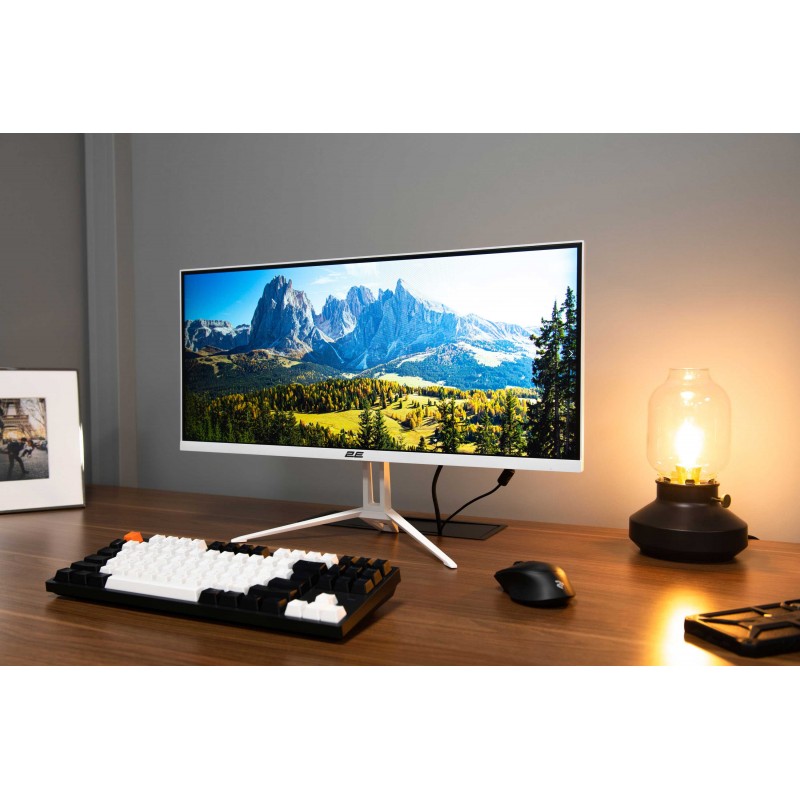 2E Монітор 25.7" D2621W HDMI, DP, Audio, IPS, 2560x1080, 21:9, 75Hz, FreeSync, White