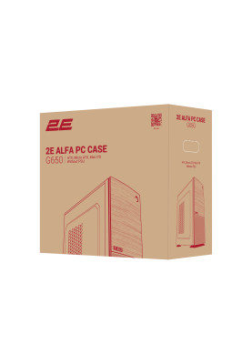 2E Корпус Alfa G650 без БЖ 2xUSB3.0, 1xUSB2.0, 1x120мм, VGA 280мм, LCS ready, ATX, чорний