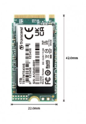 Transcend Накопичувач SSD M.2 1TB PCIe 3.0 MTE400S 2242