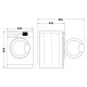 Indesit Пральна машина фронтальна, 6кг, 1200, A+++, 43см, дисплей, інвертор, люк чорний, білий