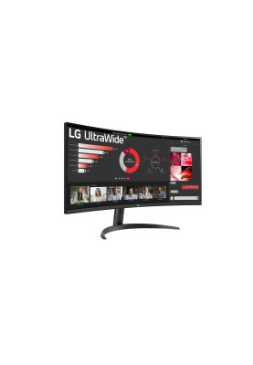 LG Монітор 34" 34WR50QC-B 2xHDMI, DP, Audio, VA, 3440x1440, 21:9, 100Hz, sRGB 99%, CURVED, FreeSync, HDR10