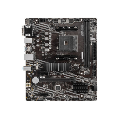 MSI Материнська плата A520M PRO sAM4 A520 2xDDR4 M.2 HDMI DVI DP mATX
