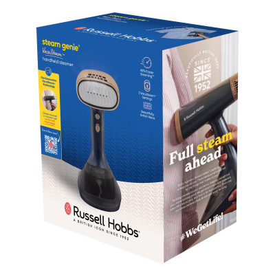 Russell Hobbs Відпарювач Russell Hobbs Genie VacuSteam, 1800Вт, 200мл, паровий удар -20гр, верт. відпарювання, керам. підошва, синій Russell Hobbs Відпарювач Russell Hobbs Genie VacuSteam, 1800Вт, 200мл, паровий удар -20гр, верт. відпарювання, керам. підошва, синій